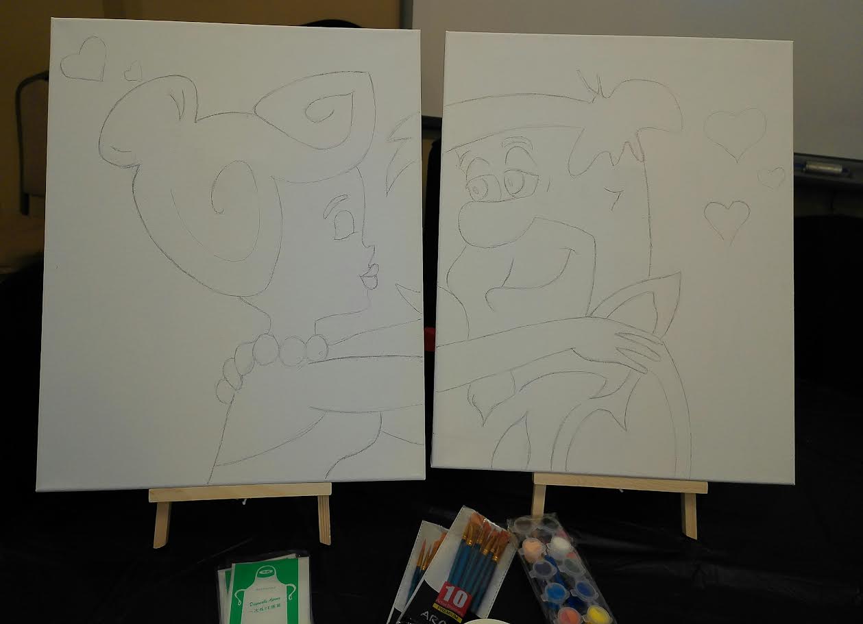 Couples Paint & Vibe: Flintstone's love
